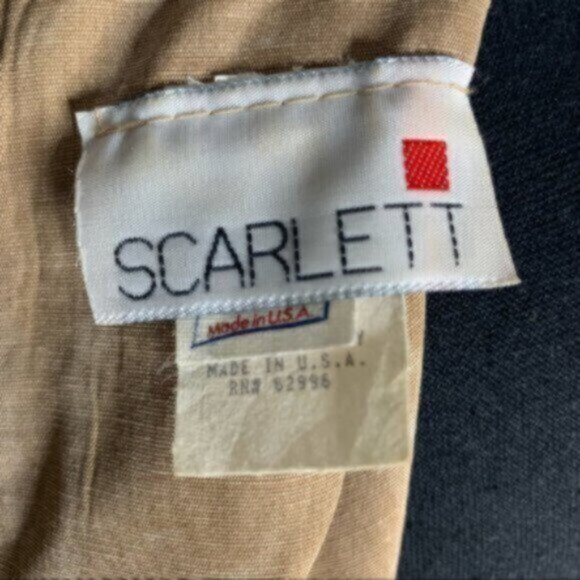 Scarlett Rare 70s Vintage Tigh Length Faux Wrap Beaded Ruching Dress - Picture 12 of 14